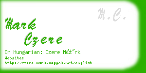 mark czere business card